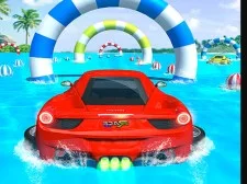 Water Surfing Car Stunts Car Racing Game